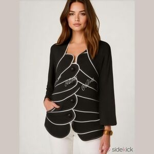 Black and White Jacket Top NEW- Size 10 ,Size 16